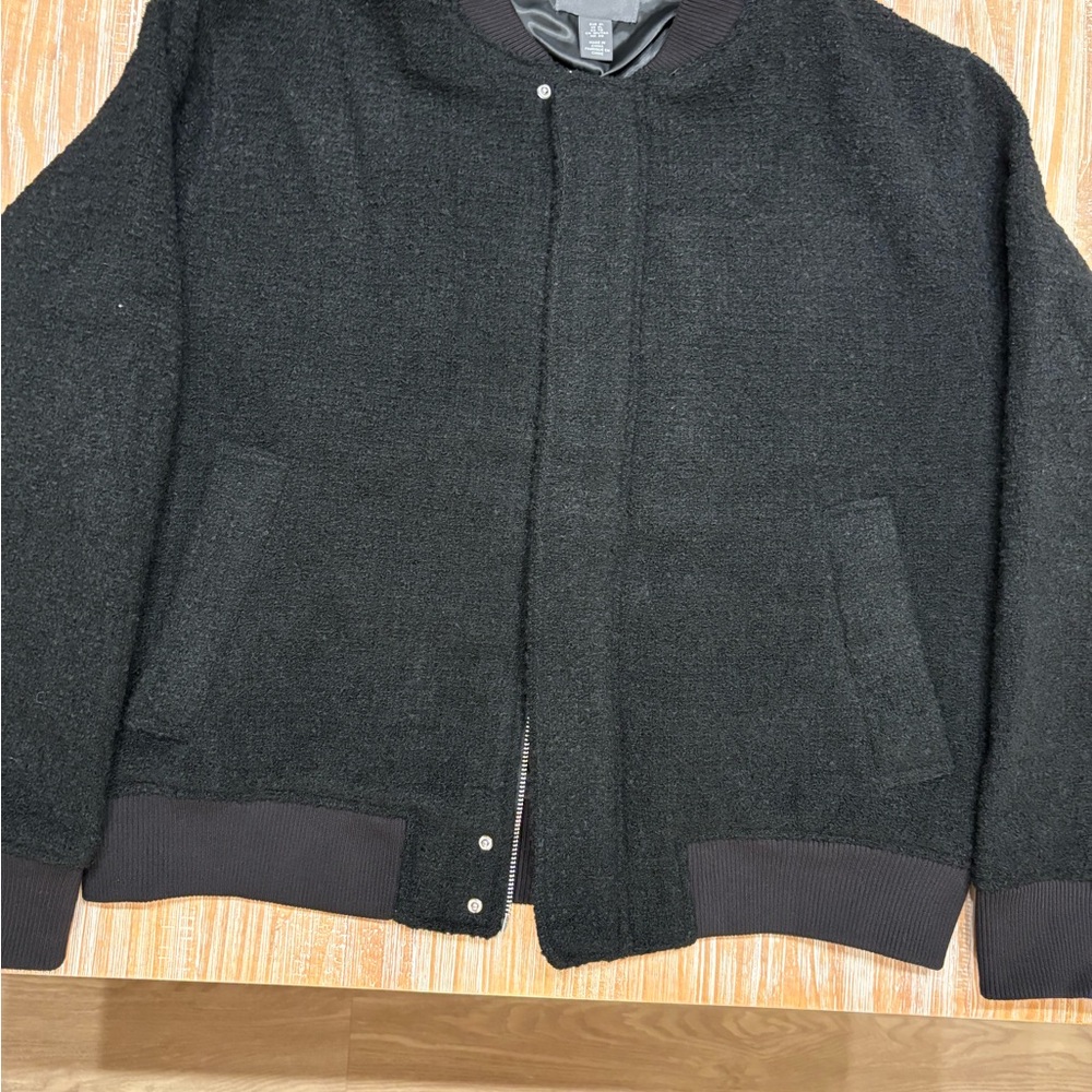 H&M Black Textured Jacket
